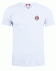 Tee-shirt homme blanc COL V 100% coton broderie coeur FR
