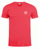Tee-shirt mixtes COL V Couleur : Rouge