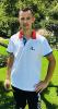 Polo petanque homme famille rocher 100% polyester blanc avec broderie